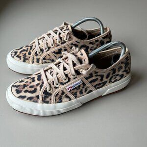 Superga Cotu Womens Sneaker 2750 Leopard Cheetah Casual 7.0 SU 37.5EUR GREAT